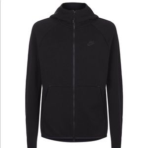 Mens Nike Tech Fleece Full-Zip Hoodie Black -Large